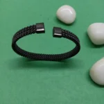 Men’s Silver-Tone Mesh Cuff Bracelets