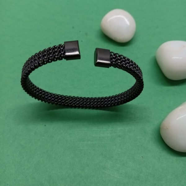 Adjustable Open Band Mesh Cuff Bracelet for Men