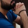 Adjustable Open Band Mesh Cuff Bracelet for Men