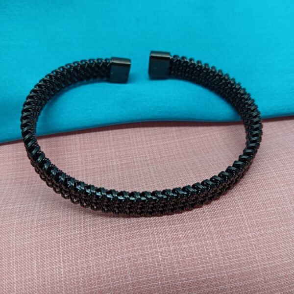 Adjustable Open Band Mesh Cuff Bracelet for Men