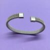 Men’s Silver-tone Mesh Cuff Bracelet