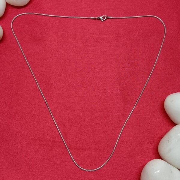 Silver-Tone Sleek Style Chain for Men's