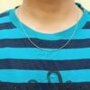Silver-Tone Sleek Style Chain for Men's