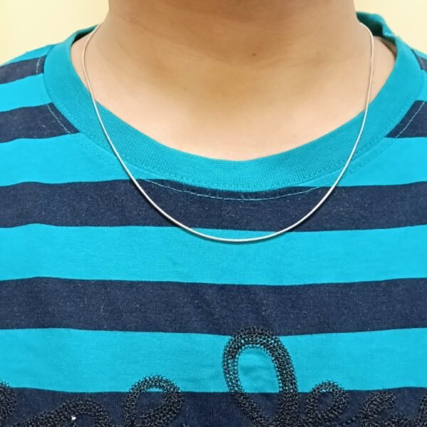 Silver-Tone Sleek Style Chain for Men's