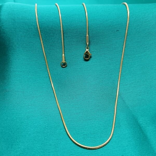 Flexible Gold-Tone Sleek Chain for Men's