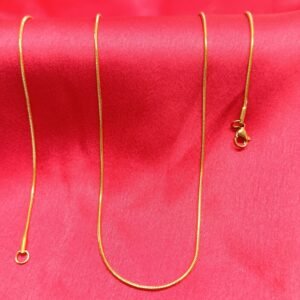 Flexible Gold-Tone Sleek Chain for Men's