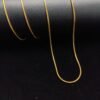 Flexible Gold-Tone Sleek Chain for Men's