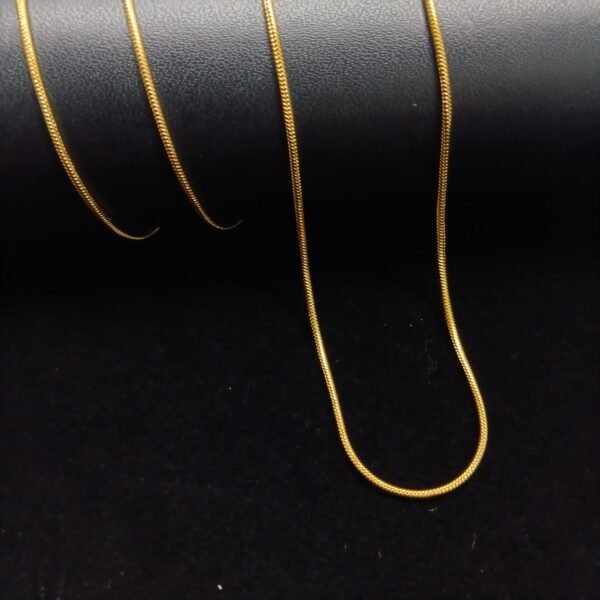Flexible Gold-Tone Sleek Chain for Men's