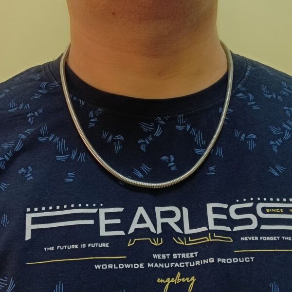 Comfortable Flexible Silver Chain for Men