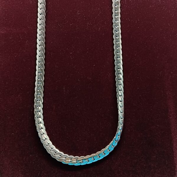 Silver-Tone Curb Chain for Men