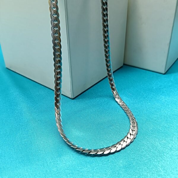Silver-Tone Curb Chain for Men
