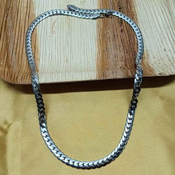 Silver-Tone Curb Chain for Men