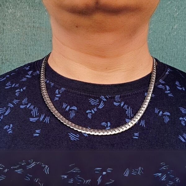 Silver-Tone Curb Chain for Men