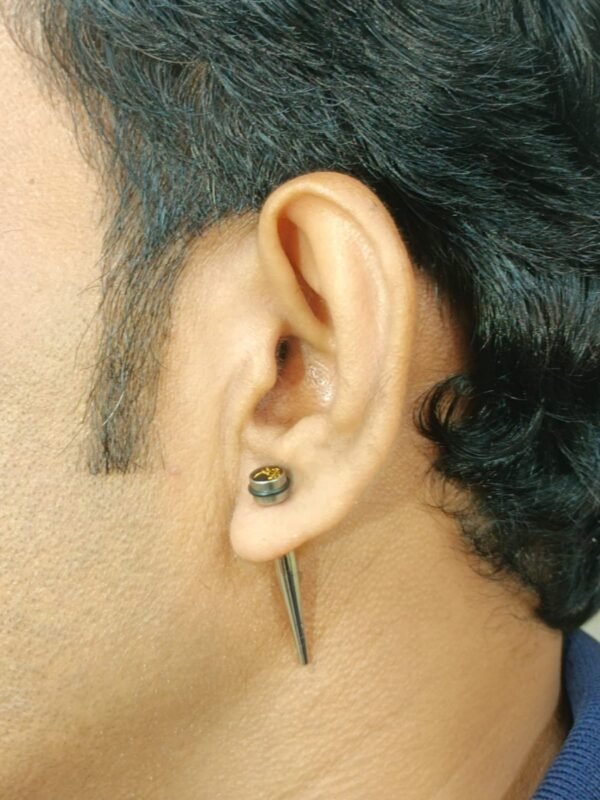 Men’s Spike Fake Gauge Earring