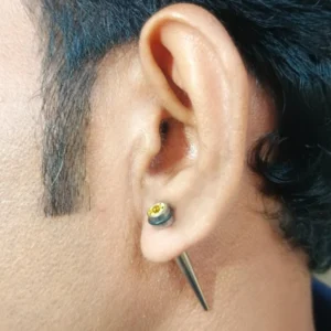 Stainless Steel Spike Fake Plug Earrings