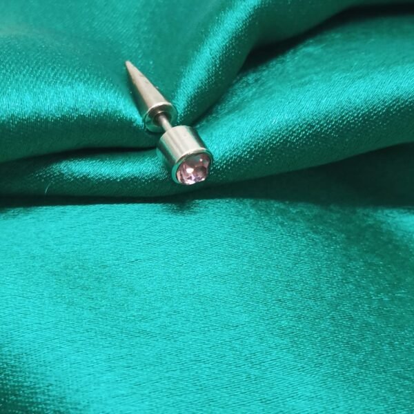 Men’s Silver-Tone Conical Stud Earring