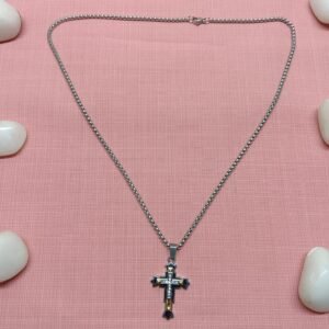 Men's Dual-Tone Cross Pendant
