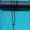 Men's Black Matte Cross Pendant
