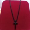 Men's Black Matte Cross Pendant