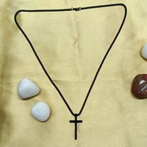 Men's Black Matte Cross Pendant