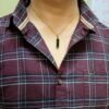Men’s Gold-Plated Black Bar Pendant
