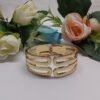 Gold-Toned Triple Band Cuff Bracelet