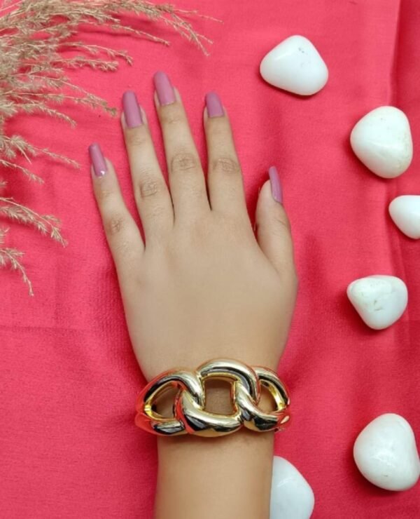 Bold Gold-Tone Chain Link Bracelet for Women
