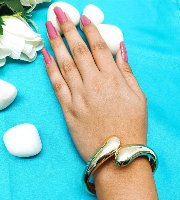 Elegant Gold-Tone Open Cuff Bracelet