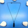 Men's Matte Black Vertical Bar Cross Pendant