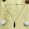 Men's Matte Black Vertical Bar Cross Pendant