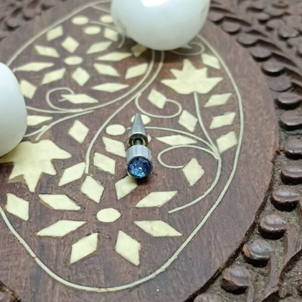 Men’s Silver-tone Stud Earring