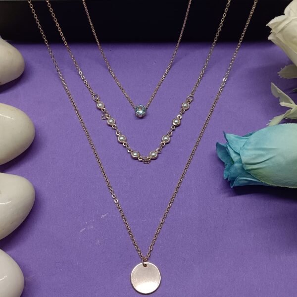 Stylish Silver-Tone Multi-layered Pendant