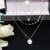 Stylish Silver-Tone Multi-layered Pendant