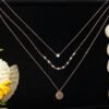 Stylish Silver-Tone Multi-layered Pendant