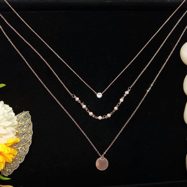 Stylish Silver-Tone Multi-layered Pendant