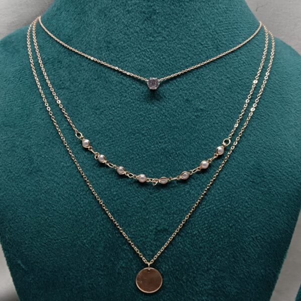 Stylish Silver-Tone Multi-layered Pendant