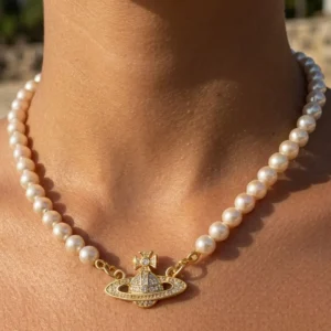 Aesthetic Elegant Pearl Orb Pendant