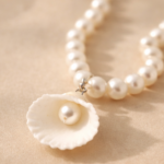 Women’s Pearl And Shell Charm Necklace Set