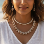 Layered Seashell & Pearl Jewelry Set