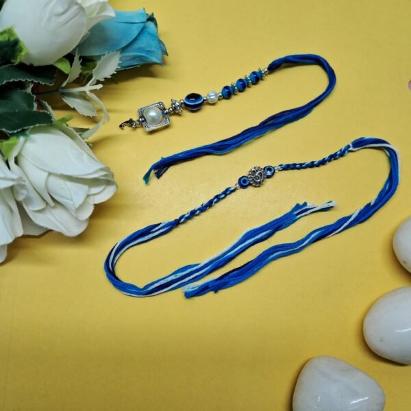 Handcrafted Cotton Thread Rakhi Duo