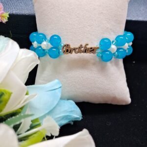 Blue Beads & Brother Charm Rakhi