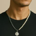 Men’s Stylish Half-n-Half Pendant Men’s Stylish Half-n-Half Pendant