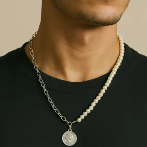 Jewelry For men Men’s Stylish Half-n-Half Pendant