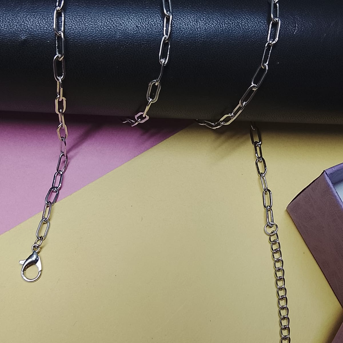 Silver-Tone Link Chain for Men and Boys