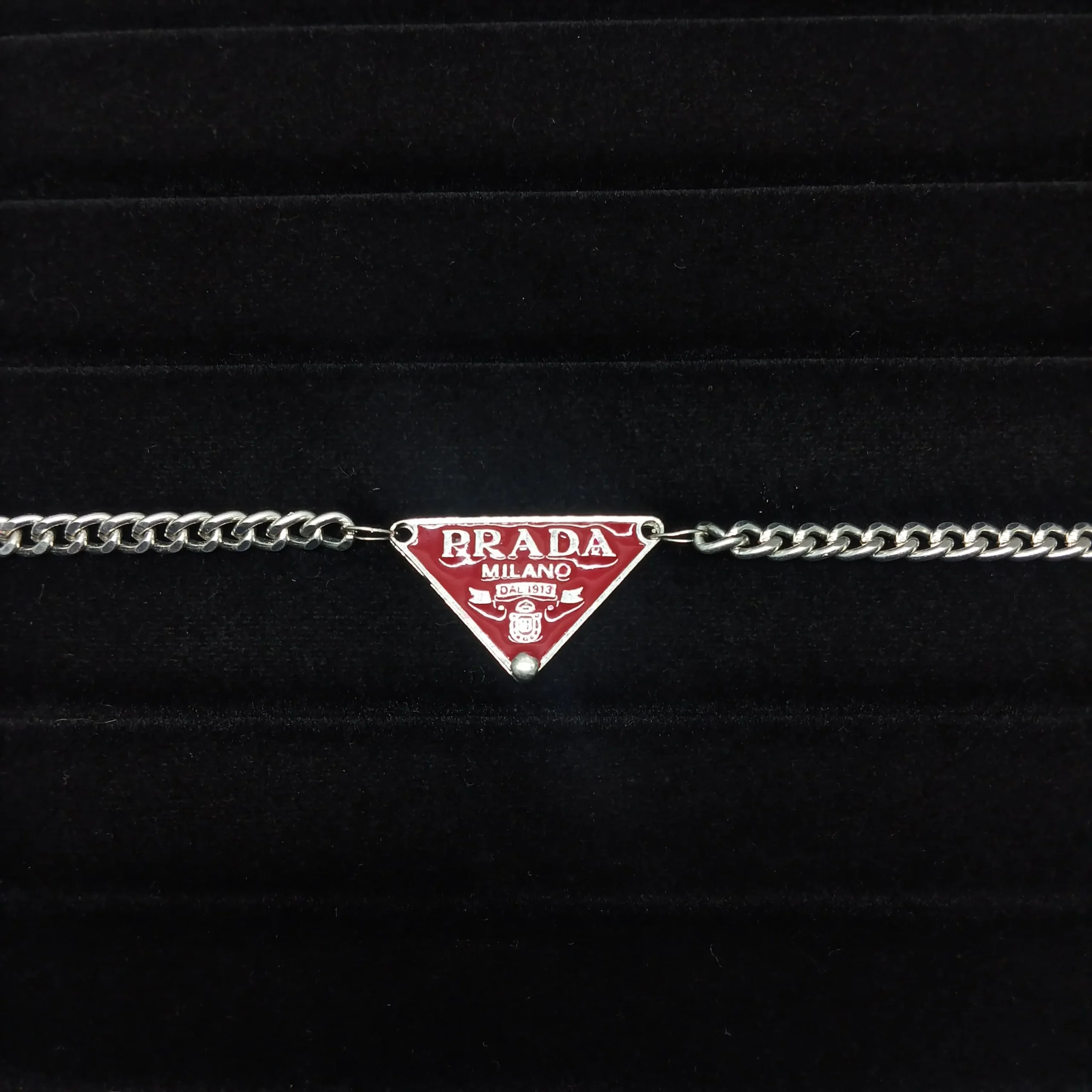 Men's Bold Red Triangle Pendant