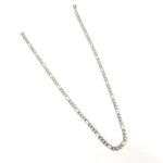 Silver-tone Figaro Chain for Men and Boys