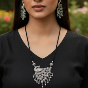 German Silver Peacock Jewelry Set for Women