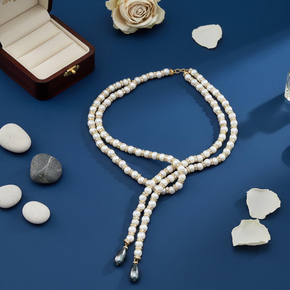 Layered Pearl Necklace For Women