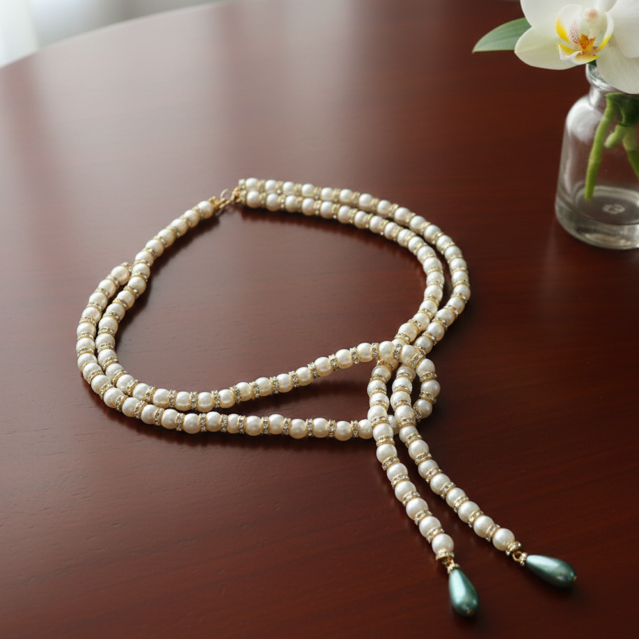 Layered Pearl Necklace For Women