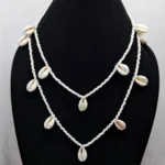 Cowrie Shell Beaded Layered Necklace